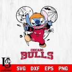 Chicago Bulls Stitch Michael Halloween Svg Eps Dxf Png File, Digital Download, Instant Download