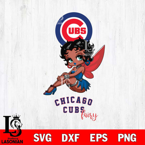 Chicago Cubs Beauty Black Fairy Betty Boop