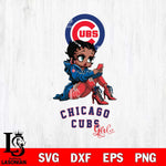 Chicago Cubs Beauty Black Fan Girl Football