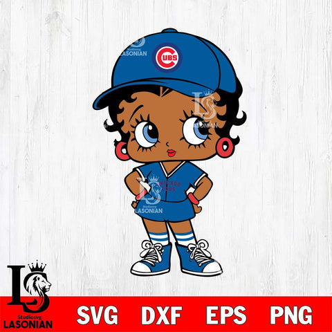 Chicago Cubs Betty Boop MLB 3 Svg Eps Dxf Png File,Bundle MLB svg, Digital Download, Instant Download