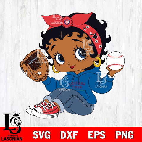 Chicago Cubs Betty Boop MLB Svg Eps Dxf Png File,MLB  svg, Digital Download, Instant Download