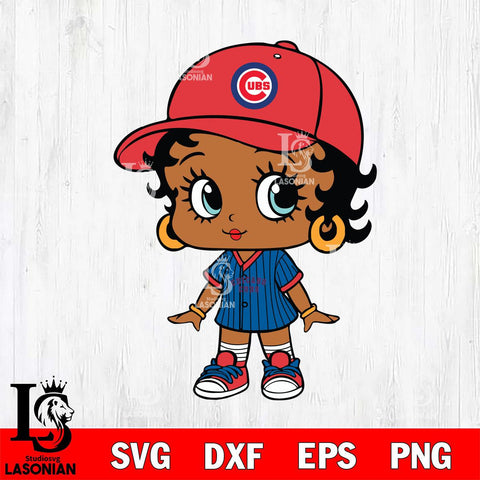 Chicago Cubs Betty Boop MLB 4 Svg Eps Dxf Png File,Bundle MLB svg, Digital Download, Instant Download