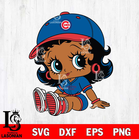 Chicago Cubs Betty Boop MLB 5 Svg Eps Dxf Png File,Bundle MLB svg, Digital Download, Instant Download