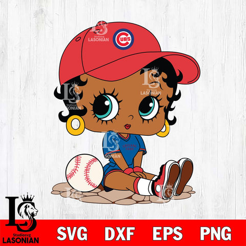 Chicago Cubs Betty Boop MLB 9 Svg Eps Dxf Png File,Bundle MLB svg, Digital Download, Instant Download