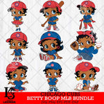 Chicago Cubs  Betty Boop MLB Bundle 9 SVG Eps Dxf Png File, Bundle MLB svg, Digital Download, Instant Download