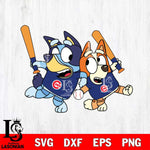 Chicago Cubs Bluey Svg Eps Dxf Png File, Digital Download, Instant Download