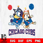 Chicago Cubs Bluey & Bingo 11 Svg Eps Dxf Png File, MLB svg, Digital Download, Instant Download