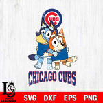 Chicago Cubs Bluey & Bingo 12 Svg Eps Dxf Png File, MLB svg, Digital Download, Instant Download