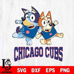 Chicago Cubs Bluey & Bingo 13 Svg Eps Dxf Png File, MLB svg, Digital Download, Instant Download