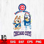 Chicago Cubs Bluey Bingo Svg Eps Dxf Png File, MLB svg, Digital Download, Instant Download