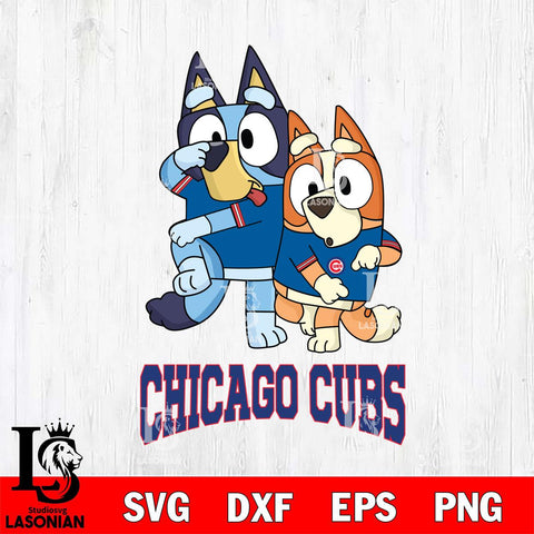 Chicago Cubs Bluey & Bingo 18 Svg Eps Dxf Png File, MLB svg, Digital Download, Instant Download