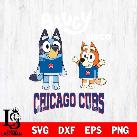 Chicago Cubs Bluey & Bingo 4 Svg Eps Dxf Png File, MLB svg, Digital Download, Instant Download