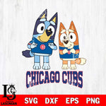 Chicago Cubs Bluey & Bingo 6 Svg Eps Dxf Png File, MLB svg, Digital Download, Instant Download