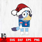 Chicago Cubs Bluey Cartoon Christmas Svg Eps Dxf Png File, Digital Download, Instant Download