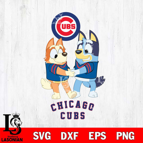 Chicago Cubs Bluey Chilli Dance Svg Eps Dxf Png File, Digital Download, Instant Download