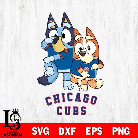 Chicago Cubs Bluey Chilli Dance Mode Svg Eps Dxf Png File, Digital Download, Instant Download