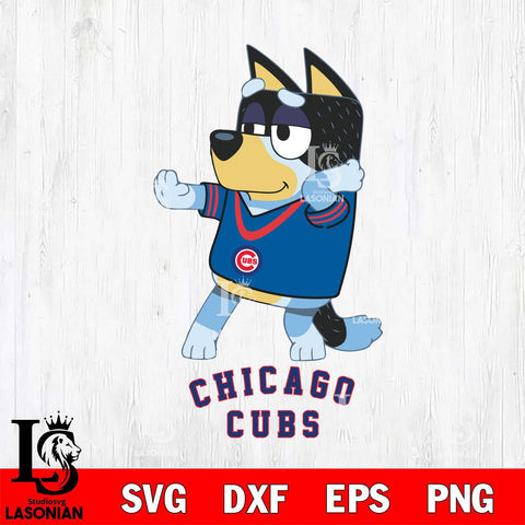 Chicago Cubs Bluey Dad Dance Svg Eps Dxf Png File, Digital Download, Instant Download