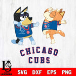 Chicago Cubs Bluey Dance Svg Eps Dxf Png File, Digital Download, Instant Download