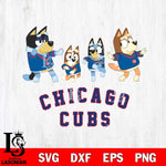 Chicago Cubs Bluey Dance Mode Squats Svg Eps Dxf Png File, Digital Download, Instant Download