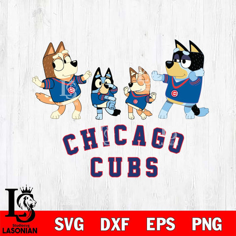 Chicago Cubs Bluey Dance Squats Svg Eps Dxf Png File, Digital Download, Instant Download