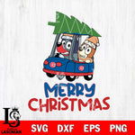 Chicago Cubs Bluey Merry Christmas Svg Eps Dxf Png File, Digital Download