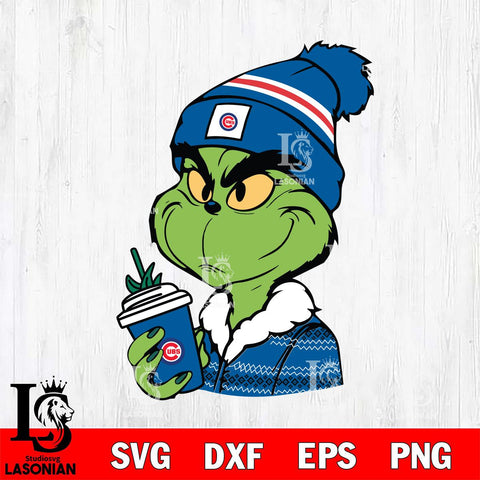 Chicago Cubs Boujee Grinch Svg Eps Dxf Png File, Digital Download, Instant Download