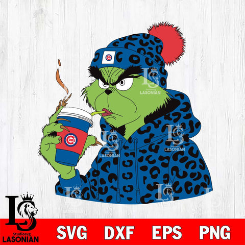 Chicago Cubs Boujee Grinch 8 Svg Eps Dxf Png File, Digital Download, Instant Download