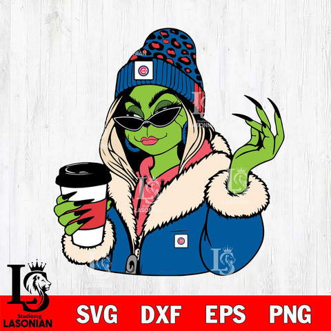 Chicago Cubs Boujee Grinch 9 Svg Eps Dxf Png File, Digital Download, Instant Download