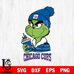 Chicago Cubs Boujee Grinch Christmas Cut Files Cricut, Svg Dxf Eps Png file , Silhouette