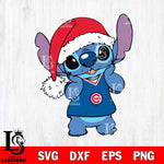 Chicago Cubs Cute Stitch Christmas SVG DXF EPS PNG file, Cut file cricut, Instant Download