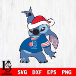 Chicago Cubs Disney Lilo & Stitch Christmas SVG DXF EPS PNG file, Cut file cricut, Instant Download