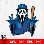 Chicago Cubs Ghostface 2 Svg Eps Dxf Png File, Digital Download, Instant Download