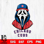 Chicago Cubs Ghostface 5 Svg Eps Dxf Png File, Digital Download, Instant Download