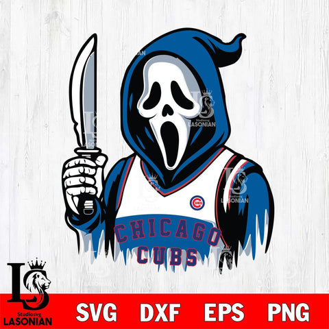 Chicago Cubs Ghostface 6 Svg Eps Dxf Png File, Digital Download, Instant Download