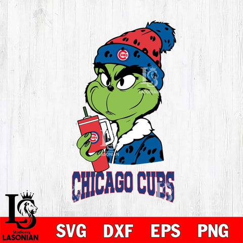 Chicago Cubs Grinch Bougie Leopard Svg Eps Dxf Png File, Digital Download, Instant Download