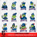 Chicago Cubs Grinch Christmas MLB Bundle 12 Cut Files Cricut, Svg Dxf Eps Png file , Silhouette