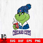 Chicago Cubs Grinch Cofffe Christmas Cut Files Cricut, Svg Dxf Eps Png file , Silhouette