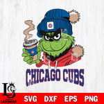 Chicago Cubs Grinch Cofffe Hoodie Cut Files Cricut, Svg Dxf Eps Png file , Silhouette