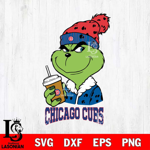 Chicago Cubs Grinch hat Svg Eps Dxf Png File, Digital Download, Instant Download