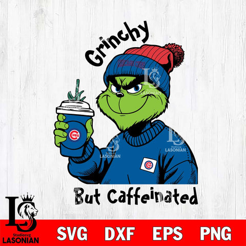 Chicago Cubs Grinchy But Caffeinated Svg Eps Dxf Png File, Digital Download, Instant Download