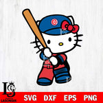 Chicago Cubs Hello Kitty Svg Eps Dxf Png File, Digital Download, Instant Download