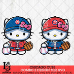 Chicago Cubs Hello Kitty Bundle 2 SVG Svg Eps Dxf Png File, Digital Download, Instant Download