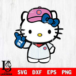 Chicago Cubs Hello Kitty sport 10 Svg Eps Dxf Png File, Digital Download, Instant Download