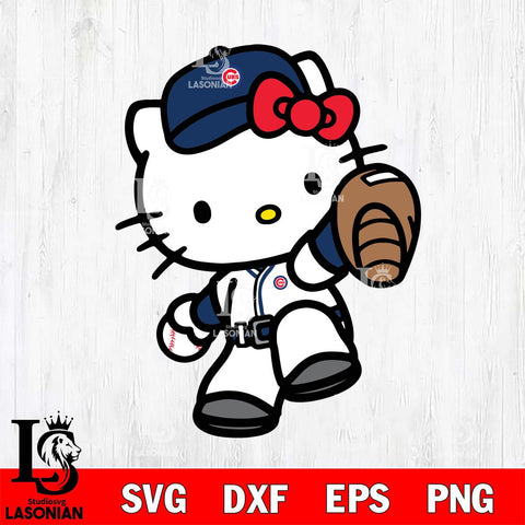 Chicago Cubs Hello Kitty sport 11 Svg Eps Dxf Png File, Digital Download, Instant Download