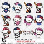 Chicago Cubs MLB Bundle 12 Svg Eps Dxf Png File, Digital Download, Instant Download