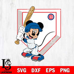 Chicago Cubs Mickey 3 Svg Eps Dxf Png File, Digital Download, Instant Download