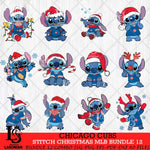 Chicago Cubs Stitch Christmas MLB Bundle 12 SVG DXF EPS PNG file, Cut file cricut, Instant Download