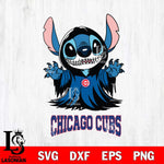 Chicago Cubs Stitch Ghost Svg Eps Dxf Png File, MLB svg, Digital Download, Instant Download