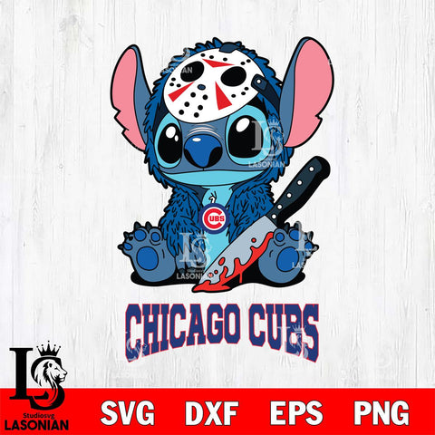 Chicago Cubs Stitch Jason Voorhees Svg Eps Dxf Png File, MLB svg, Digital Download, Instant Download