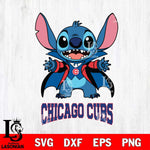 Chicago Cubs Stitch Vampire halloween Svg Eps Dxf Png File, MLB svg, Digital Download, Instant Download